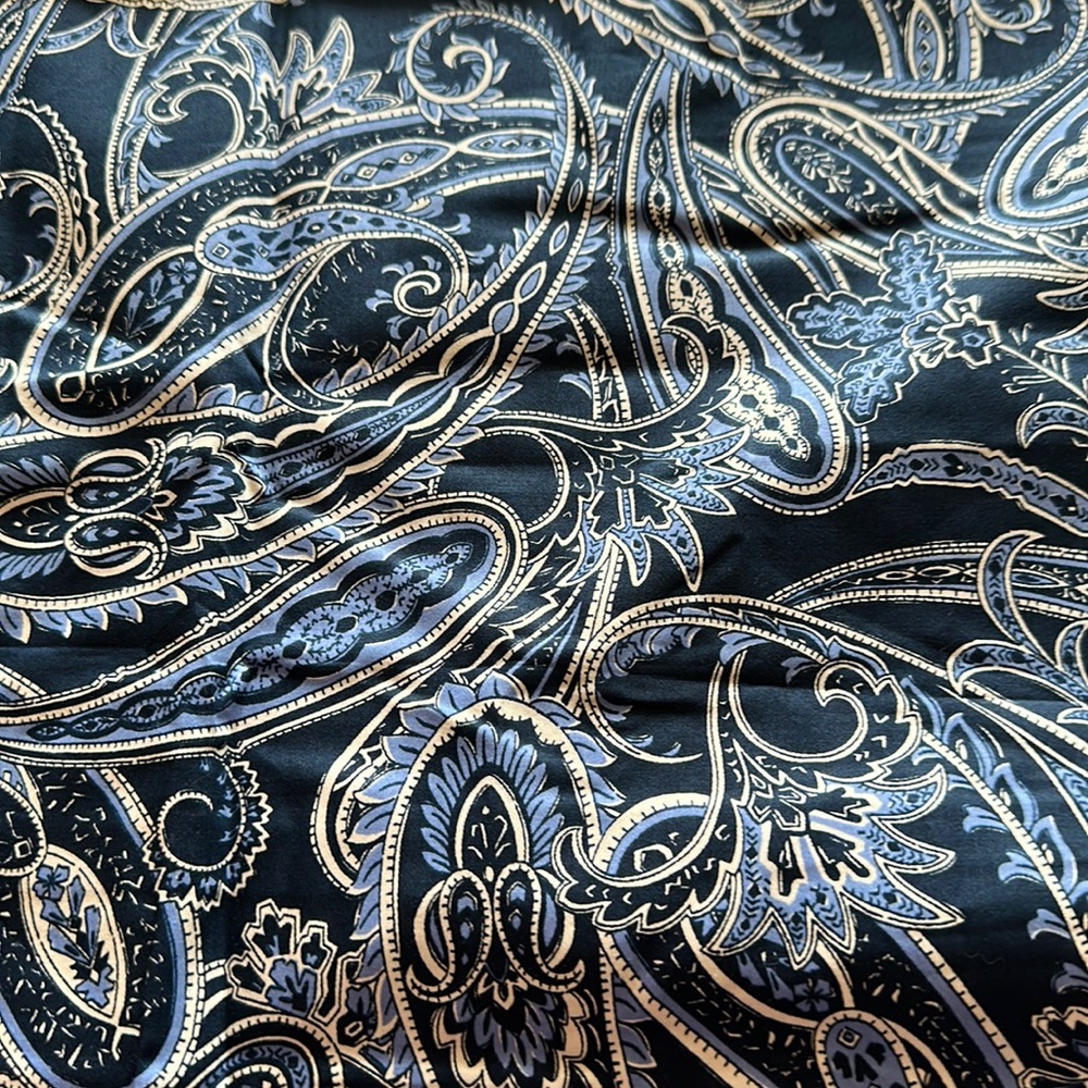 Lauren Ralph Lauren cotton blue Paisley Pillow Sham x1 21.5” x 29.5”